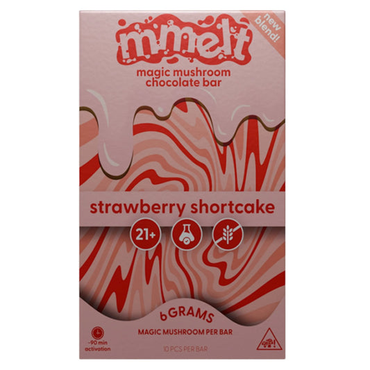 Mmelt Magic Mushroom Strawberry Shortcake Chocolate Bar - 6g