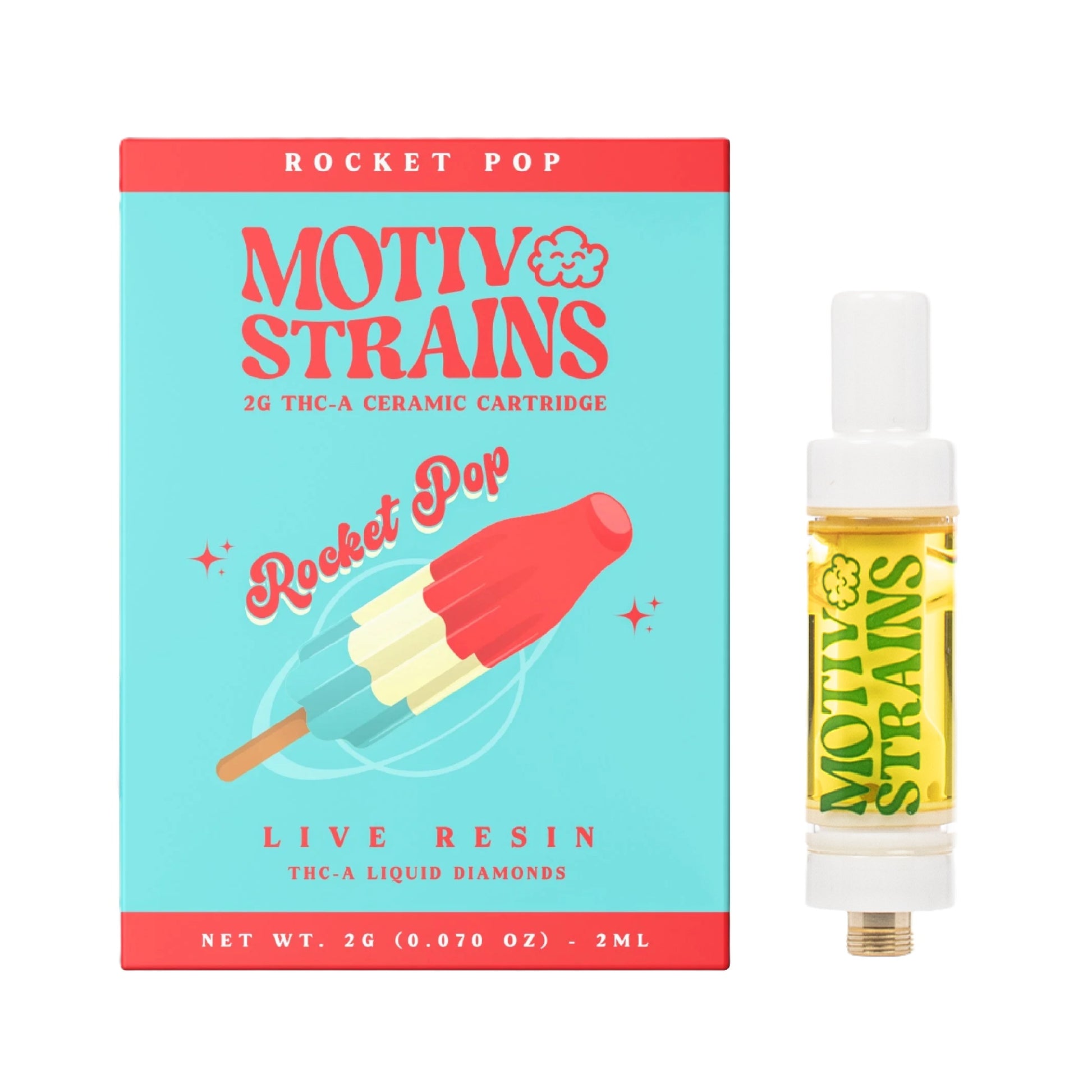 Motiv Strains Ceramic THC-A Device - 2000mg Rocket Pop (H)