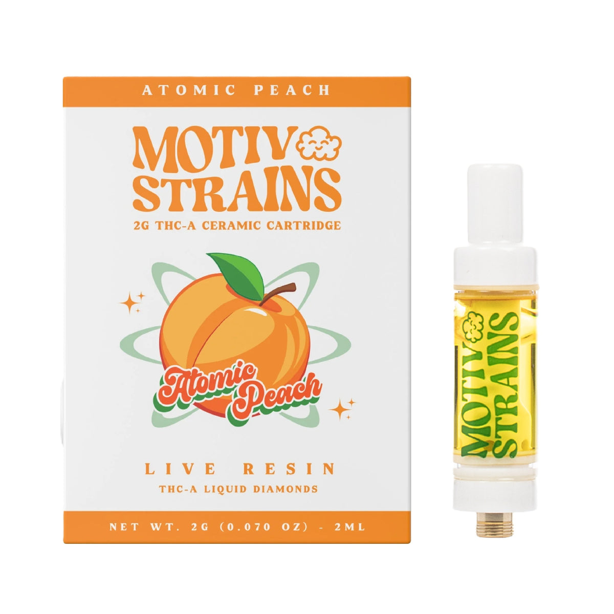 Motiv Strains Ceramic THC-A Device - 2000mg Atomic Peach (I)
