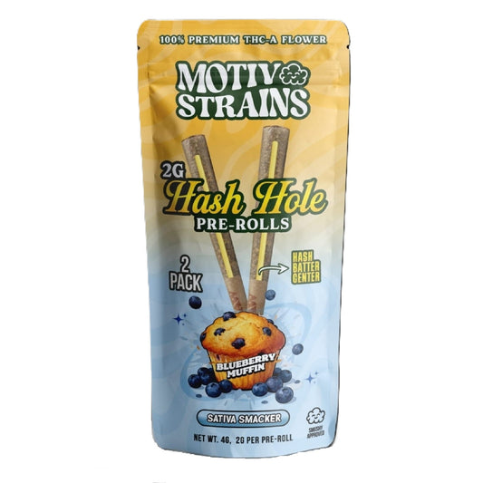 Motiv Strains THC-A Hash Hole Pre-Rolls - 2g (2ct) Blueberry Muffin (S)