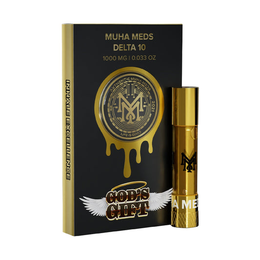 Muha Meds Delta 10 Cartridge - 1000mg God's Gift (I)