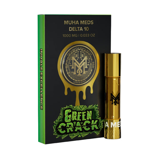 Muha Meds Delta 10 Cartridge - 1000mg Green Crack (S)