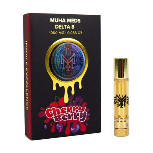 Muha Meds Delta 8 Cartridge - 1000mg Cherry Berry (H)