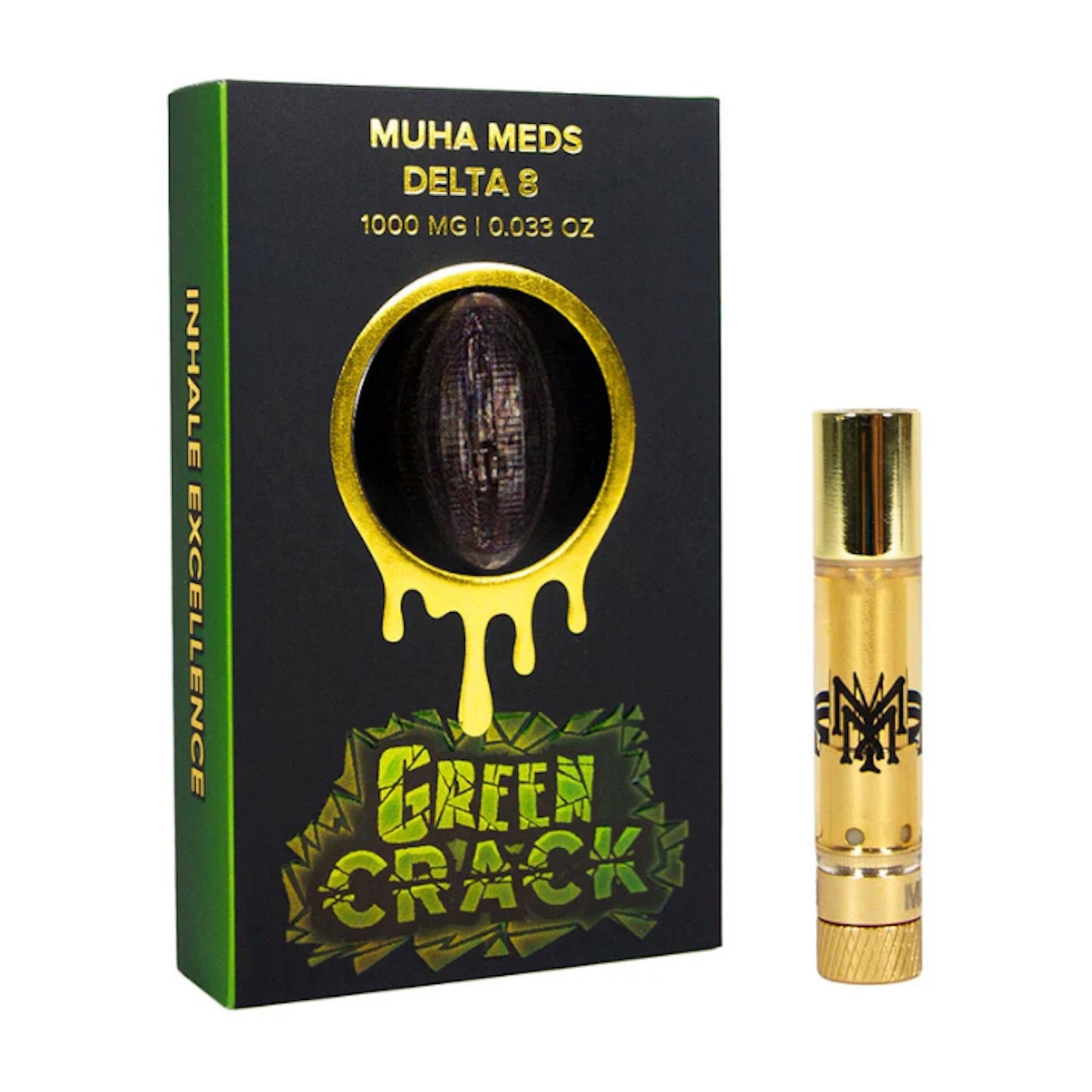 Muha Meds Delta 8 Cartridge - 1000mg Green Crack (S)