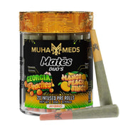 Muha Meds Duo Mates THC-A Pre-Rolls - 20g (20ct) Georgia Peaches x Mango Peach Rings (H)