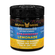 Muha Meds Hash Rosin Infused Gummies - 7500mg Strawberry Lemonade