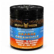 Muha Meds Hash Rosin Infused Gummies - 7500mg Orange Creamsicle