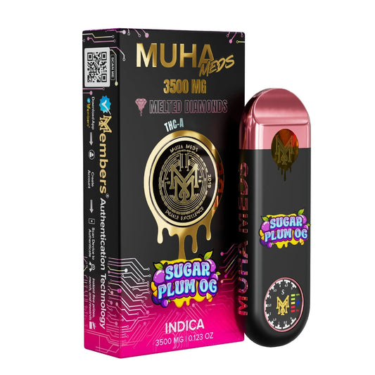 Muha Meds Melted Diamonds THC-A  New Gen 3 Device - 3500mg Sugar Plum OG (I) / 1 Pack