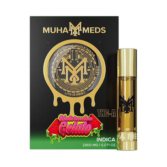 Muha Meds THC-A Cartridge - 2000mg Watermelon Gelato (I)
