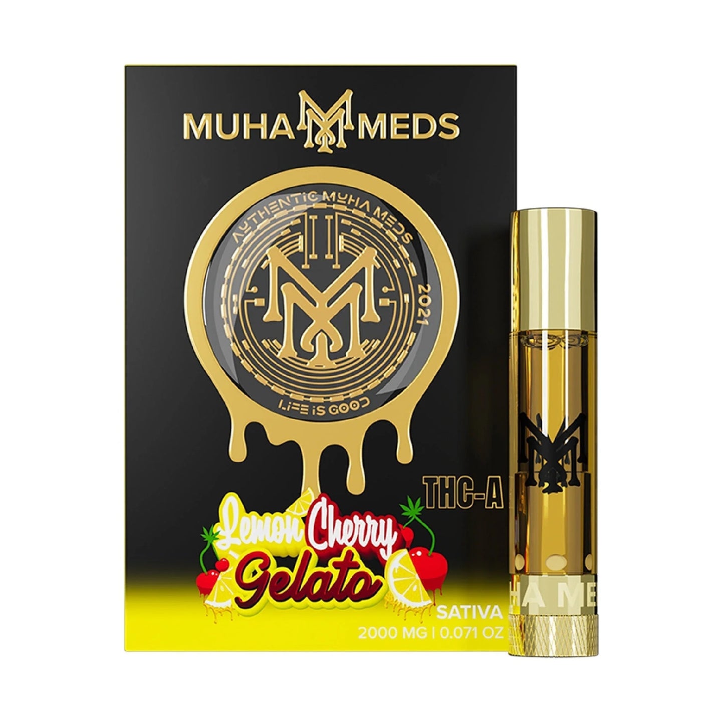 Muha Meds THC-A Device - 2000mg Lemon Cherry Gelato (S) / 1 Pack