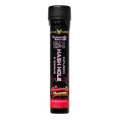 Muha Meds THC-A Diamond Sauce Infused Hash Hole - 2g Strawberry Champagne (H)