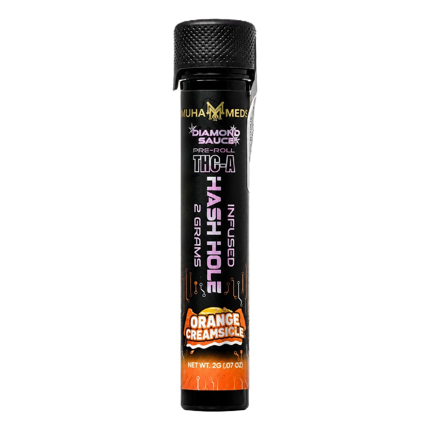 Muha Meds THC-A Diamond Sauce Infused Hash Hole - 2g Orange Creamsicle (S)