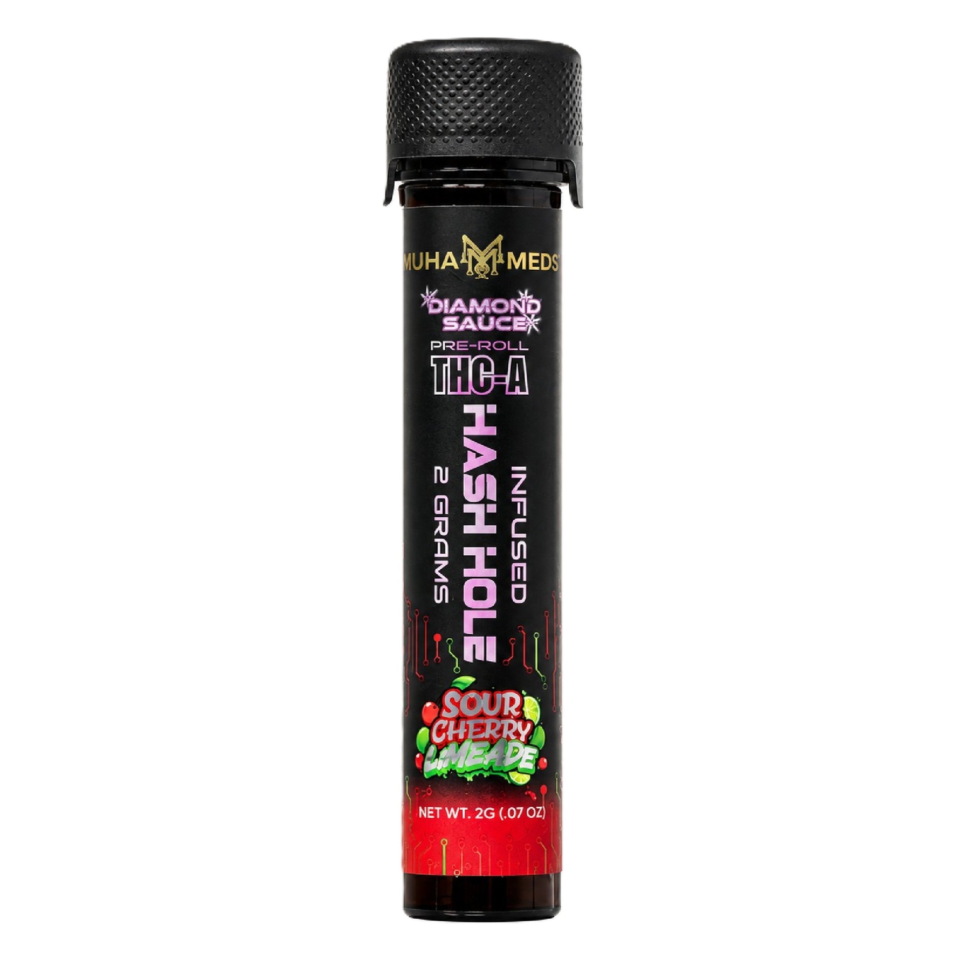 Muha Meds THC-A Diamond Sauce Infused Hash Hole - 2g Sour Cherry Limeade (S)