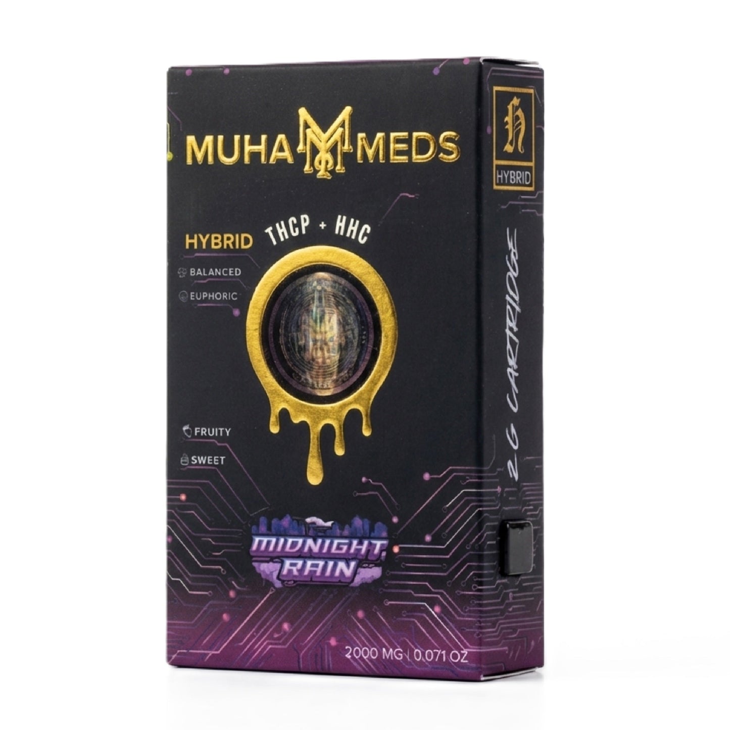 Muha Meds THC-P Cartridge - 2000mg Midnight Rain (H)