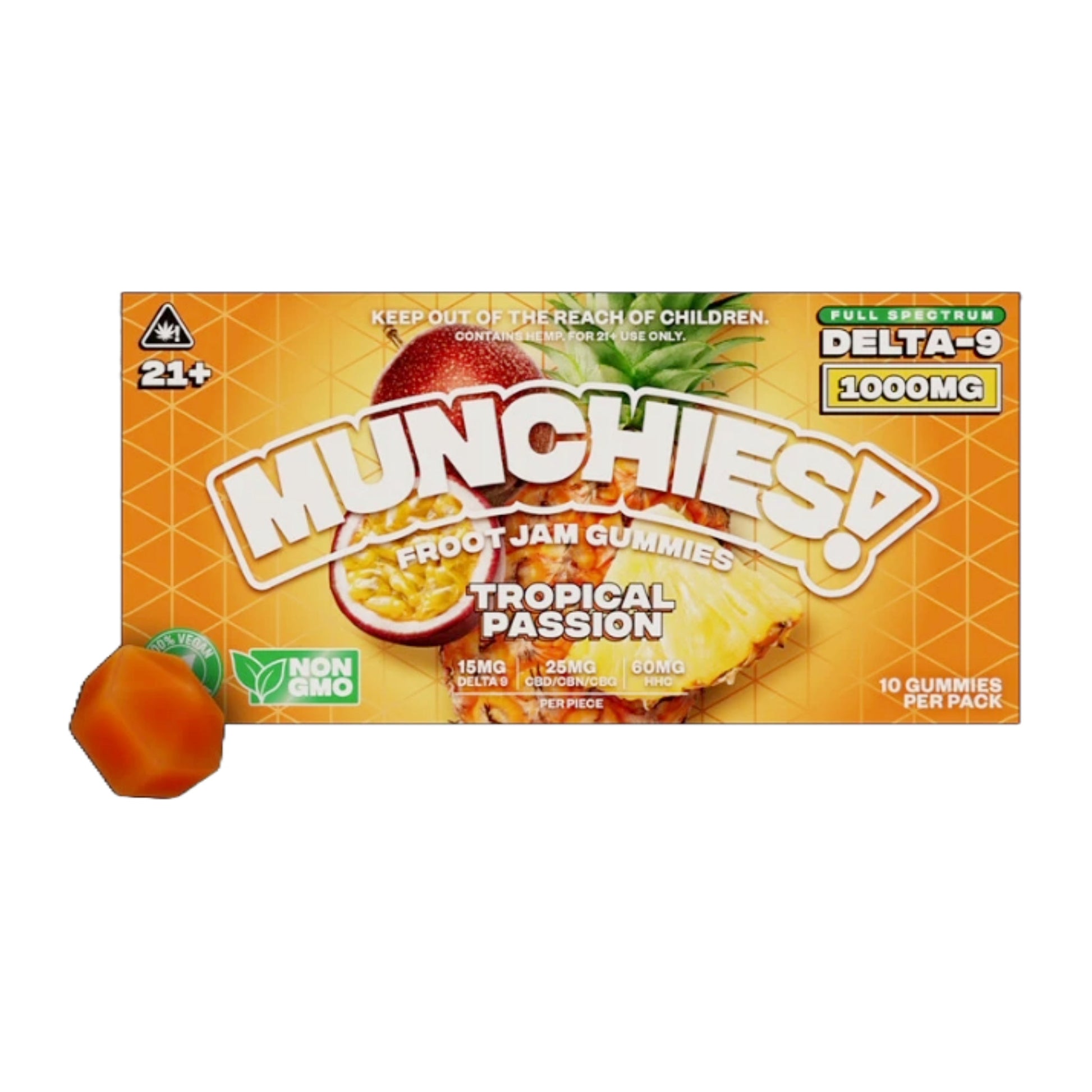 Munchies Froot Jam Delta 9 Gummies - 1000mg Tropical Passion