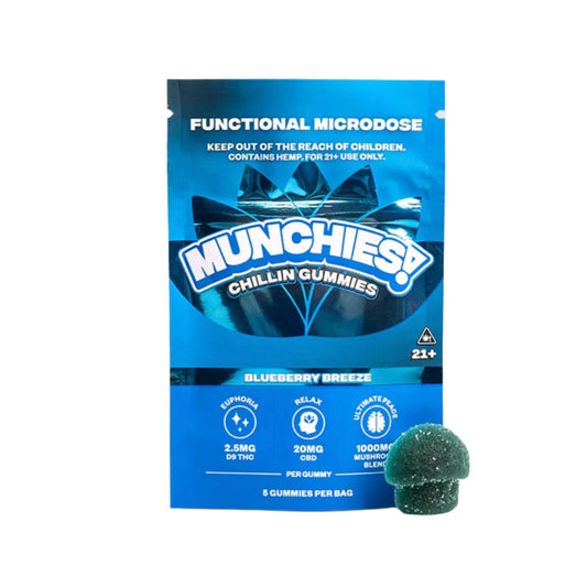 Munchies Functional Microdose Gummies Blueberry Breeze