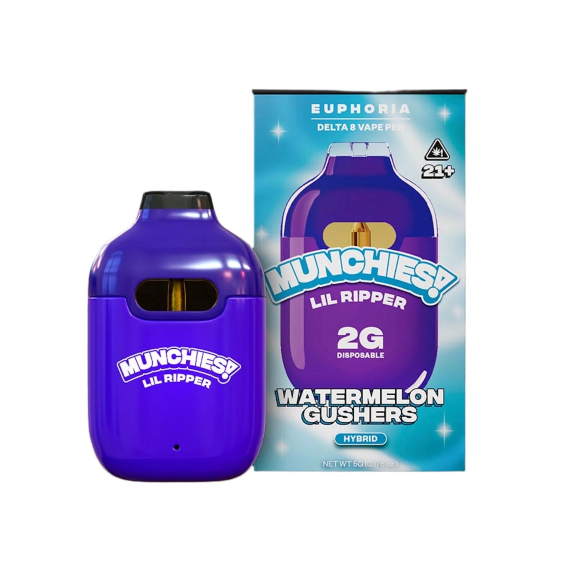 Munchies Lil Ripper Euphoria Delta 8 Vaporizer - 2000mg Watermelon Gushers (H)