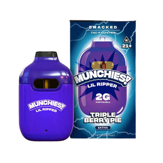 Munchies Lil Ripper Smacked THC-P Vaporizer - 2000mg Triple Berry Pie (S)