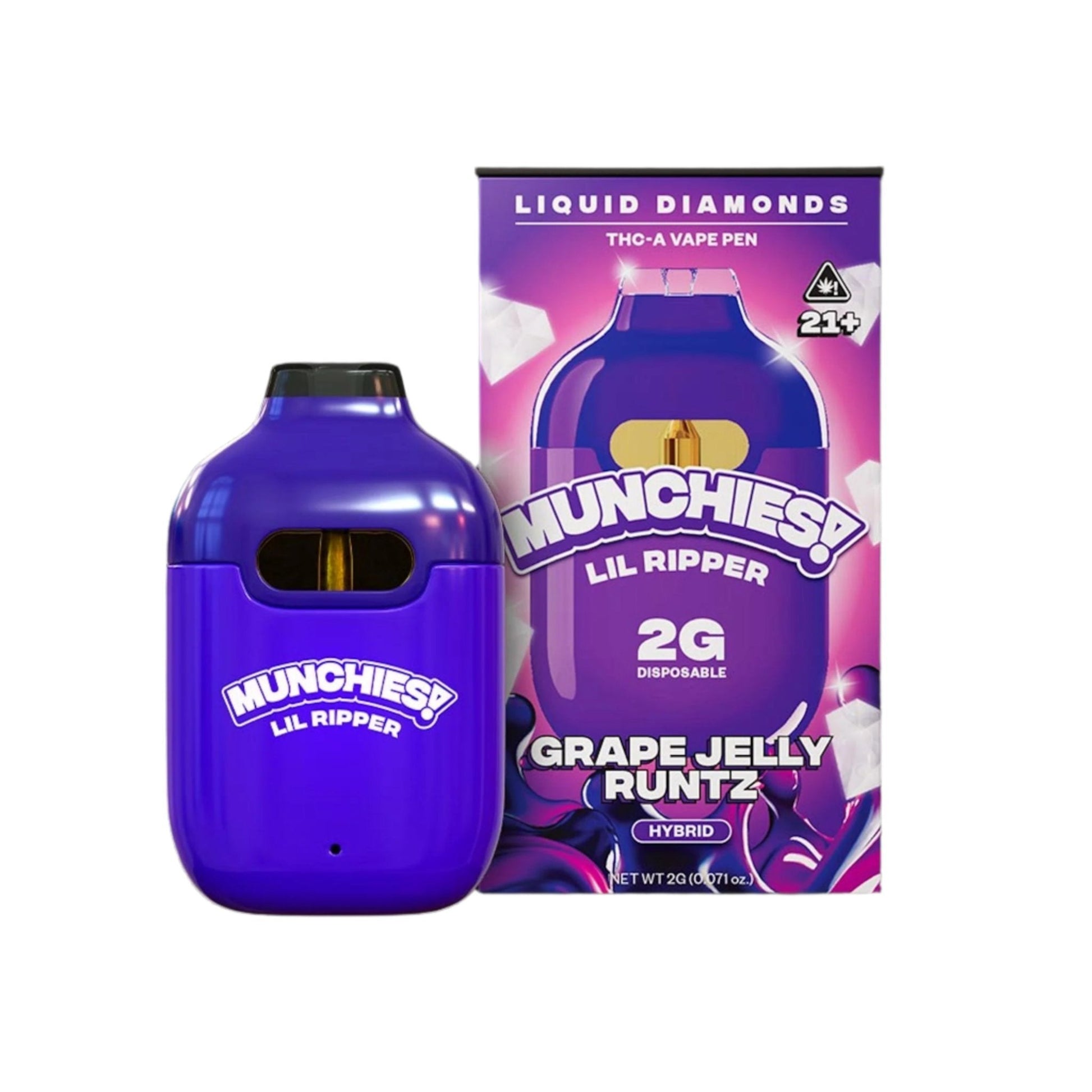 Munchies Lil Ripper THC-A Vaporizer - 2000mg Grape Jelly Runtz (H)