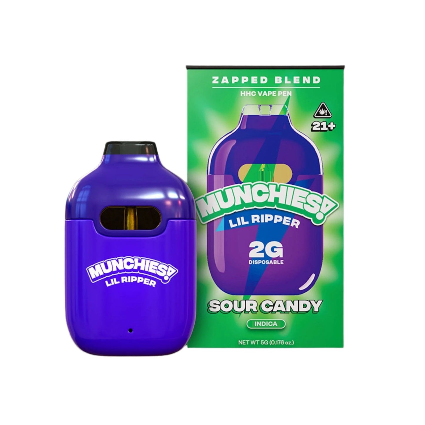 Munchies Lil Ripper Zapped HHC Vaporizer - 2000mg Sour Candy (I)