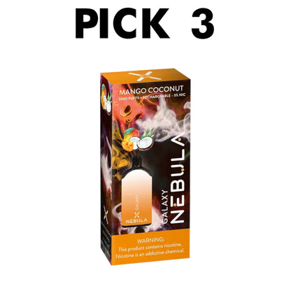 Nebula Galaxy 5% 5k Puffs Pick 3