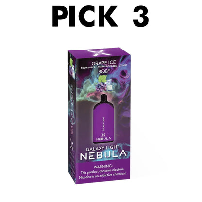 Nebula Galaxy Light 2% 5k Puffs Pick 3