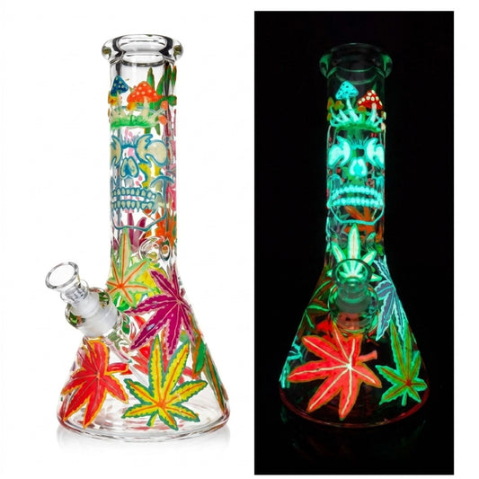 Night Garden Beaker Bong - 12in