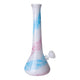 Noble Glass Swirling Beaker Bong - 12in White