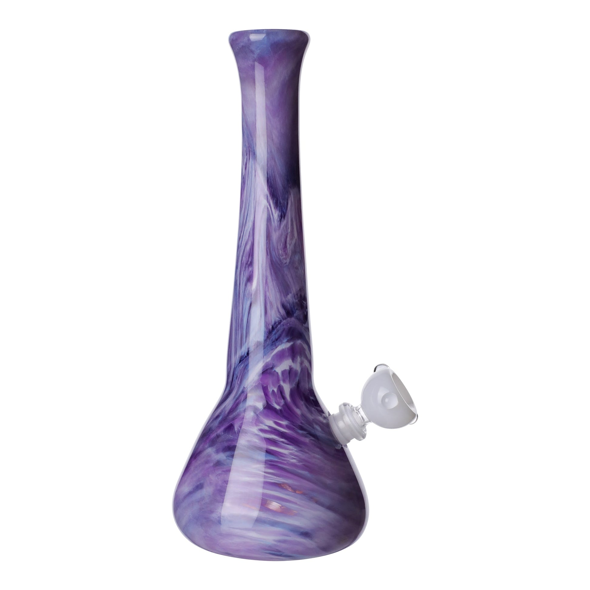 Noble Glass Swirling Beaker Bong - 12in Purple