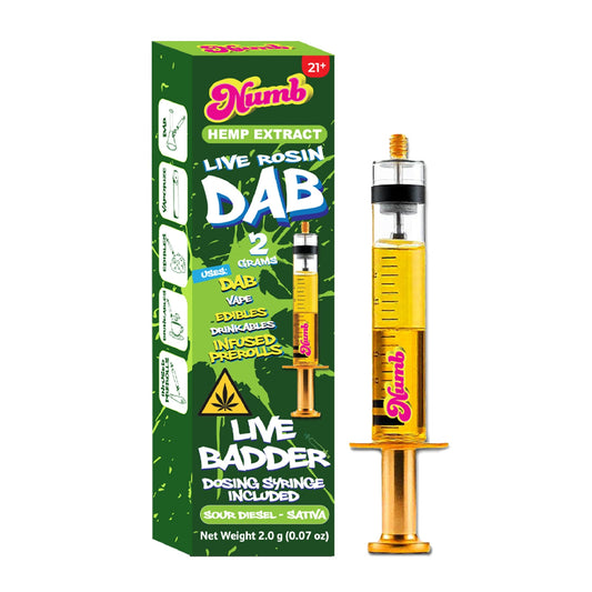 Numb Dab THC-A Rosin Syringe - 2000mg Sour Diesel