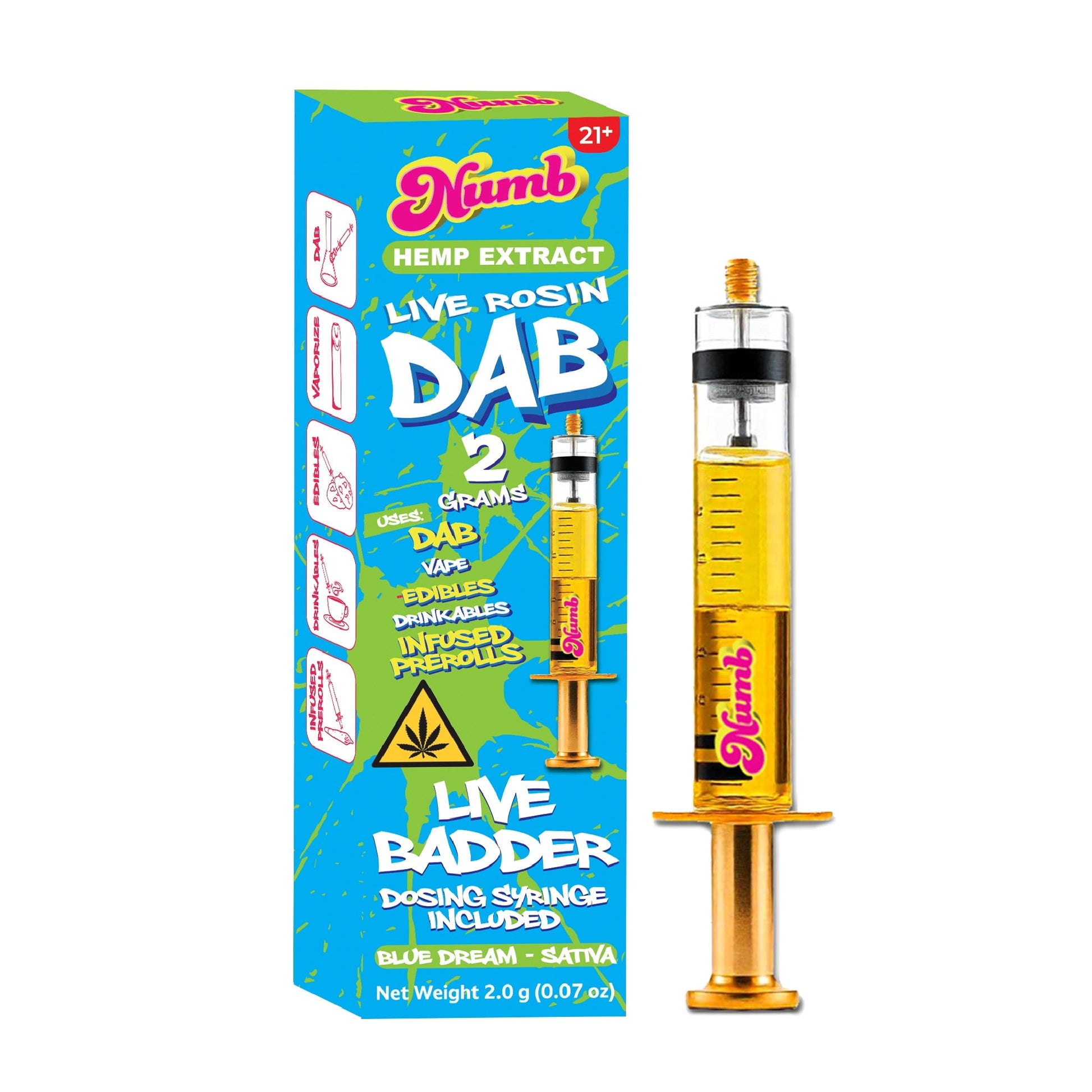 Numb Dab THC-A Rosin Syringe - 2000mg Blue Dream (S)