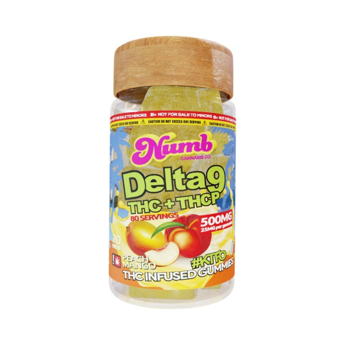 Numb Delta 9 Gummies - 500mg Peach Mango / 1