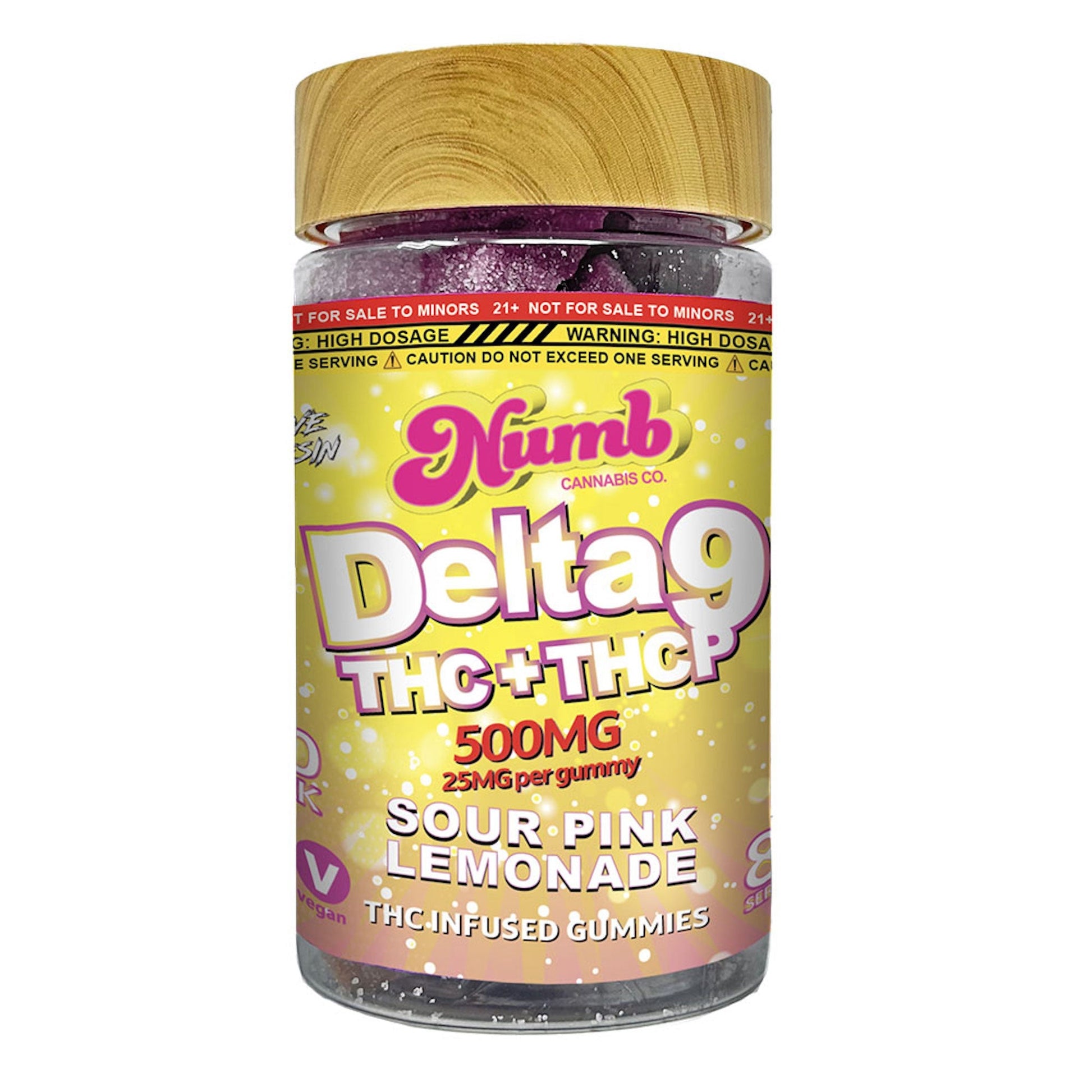 Numb Delta 9 Sour Pink Lemonade Gummies - 500mg