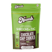 Numb Shrooms + THC Blend Cookies - 3600mg (10ct) Chocolate Chip