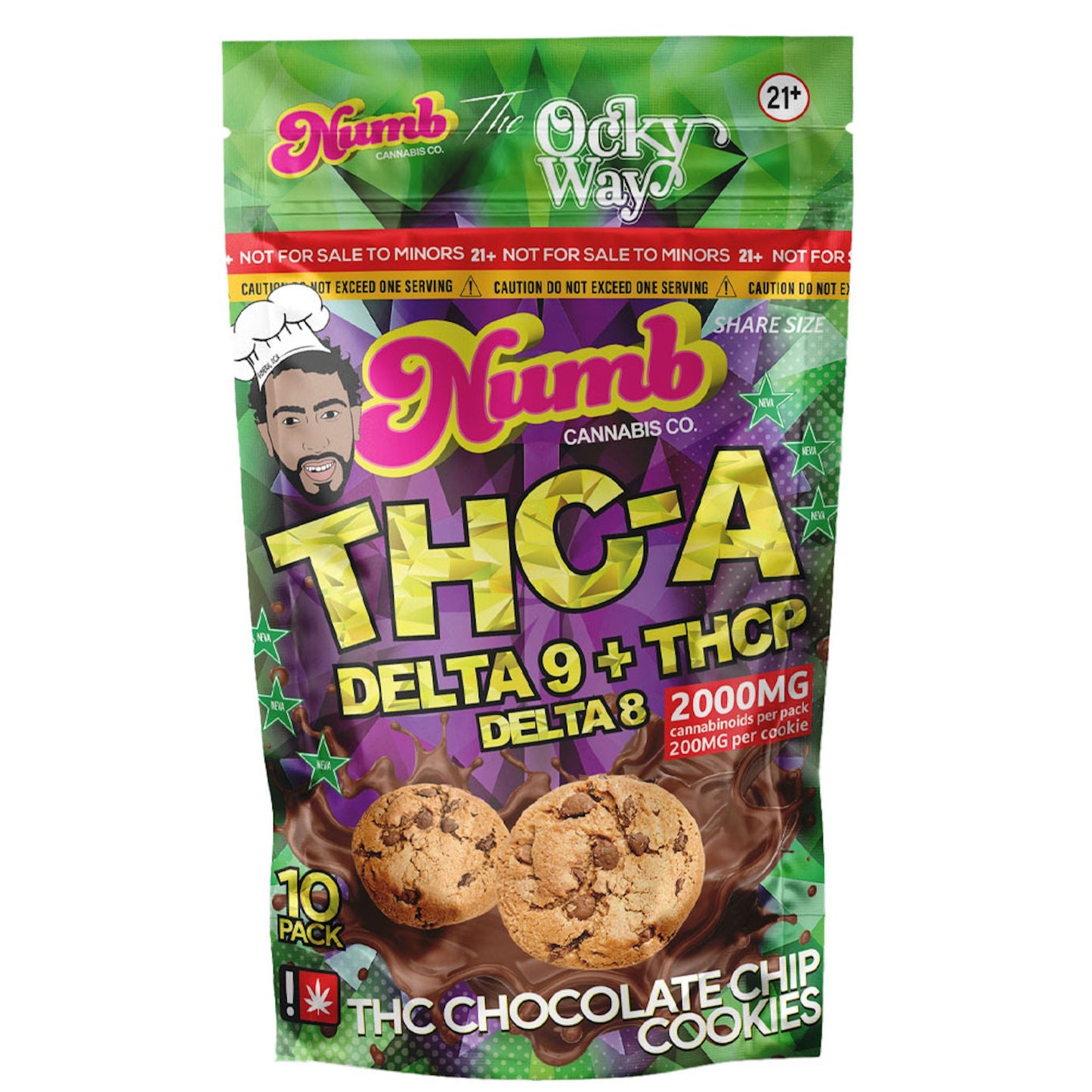 Numb THC-A Ocky Way Cookies - 2000mg