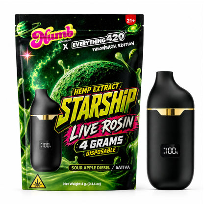Numb x E420 Starship Device - 4000mg Sour Apple Diesel