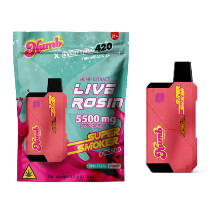Numb x Everything 420 Super Smoker Vaporizer - 5500mg Pink Pearl