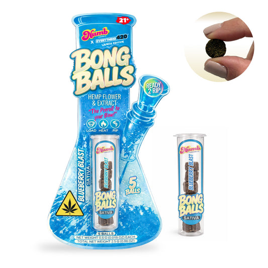 Numb x Everything 420 THC Bong Balls - Blueberry Blast (S)