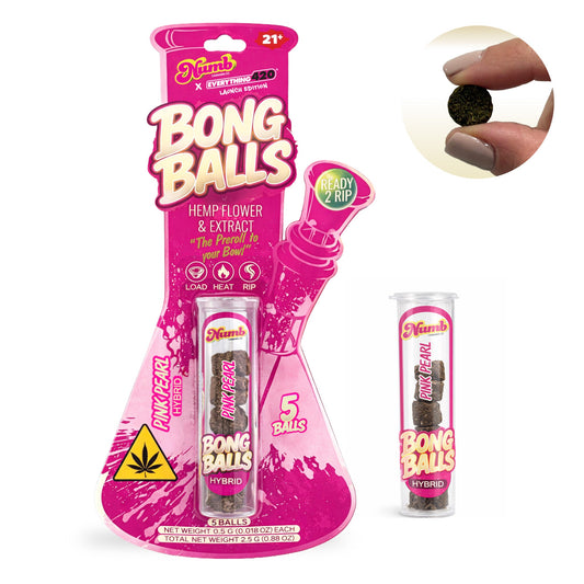 Numb x Everything 420 THC Bong Balls - Pink Pearl (H)