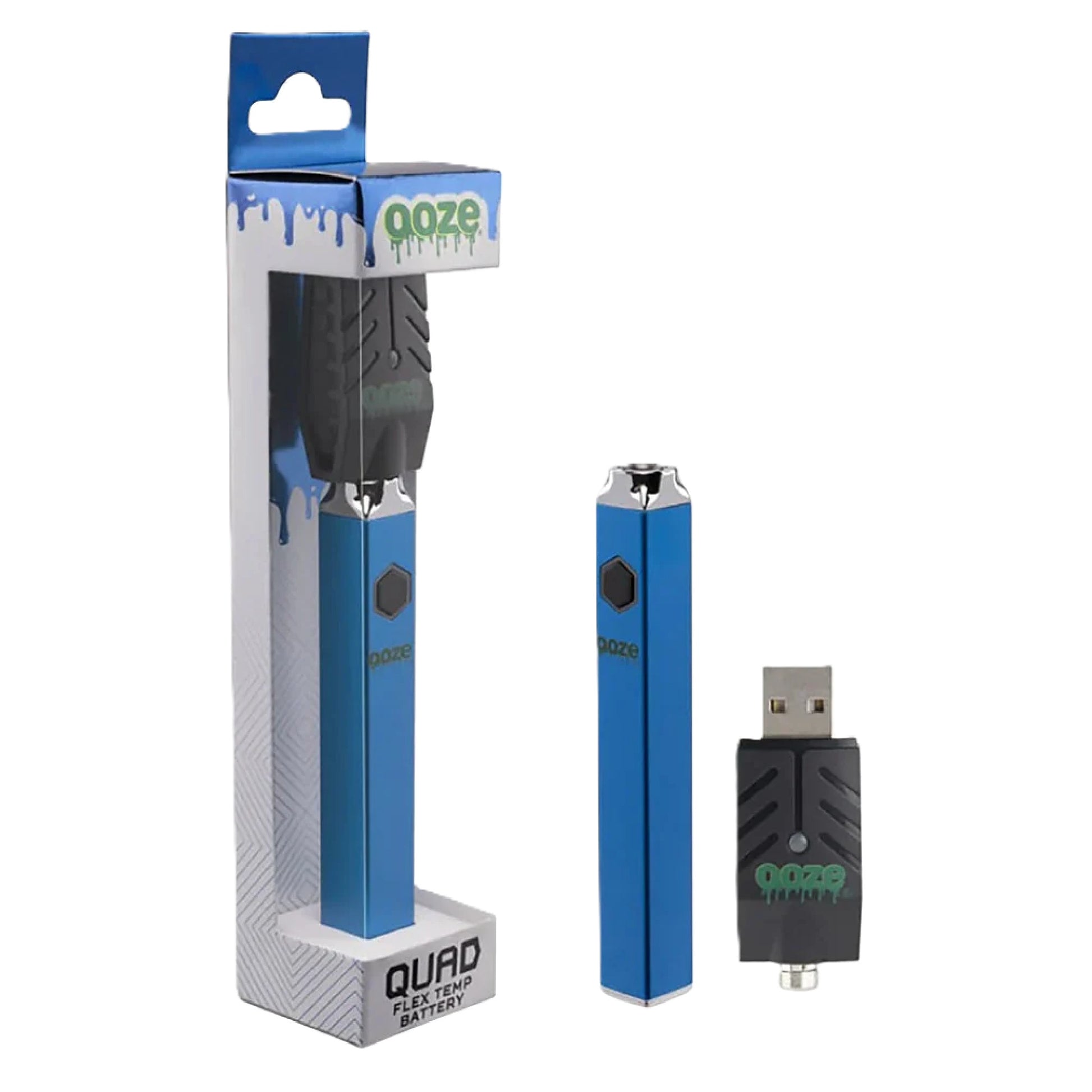 Ooze 510 Thread Quad Battery + Smart USB - 500mAh Sapphire Blue