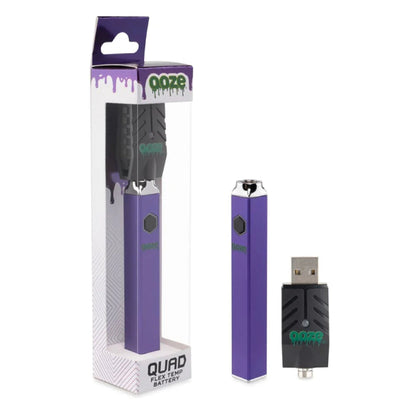 Ooze 510 Thread Quad Power Unit + Smart USB - 500mAh Ultra Purple