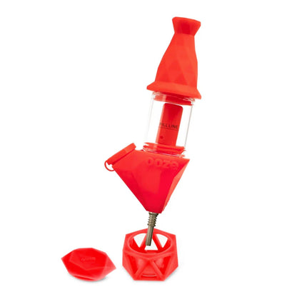 Ooze Bectar Silicone Water Pipe n Nectar Collector - 7in Scarlet