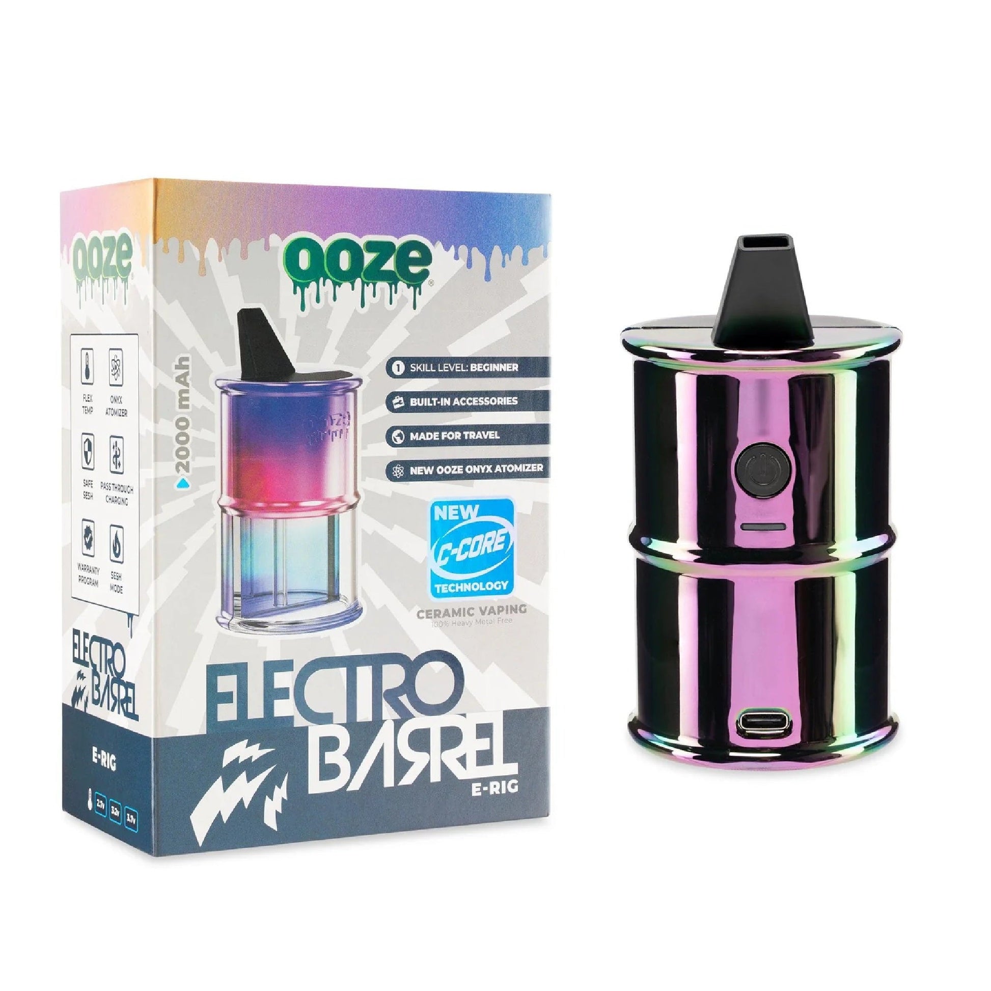 Ooze Electro Barrel Dab Rig Rainbow