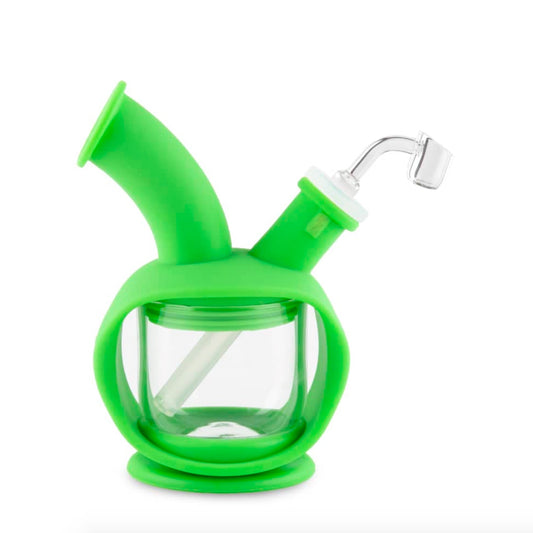 Ooze Kettle Silicone Bubbler Bong Green