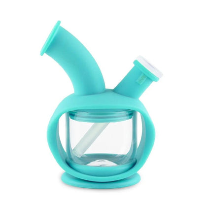 Ooze Kettle Silicone Bubbler Bong - 5in Teal
