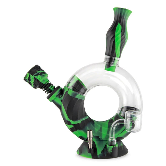 Ooze Ozone 4-in-1 Silicone Water Pipe n Nectar Collector - 11in Chameleon