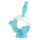 Ooze Ozone 4-in-1 Silicone Water Pipe n Nectar Collector - 11in Ultra Teal