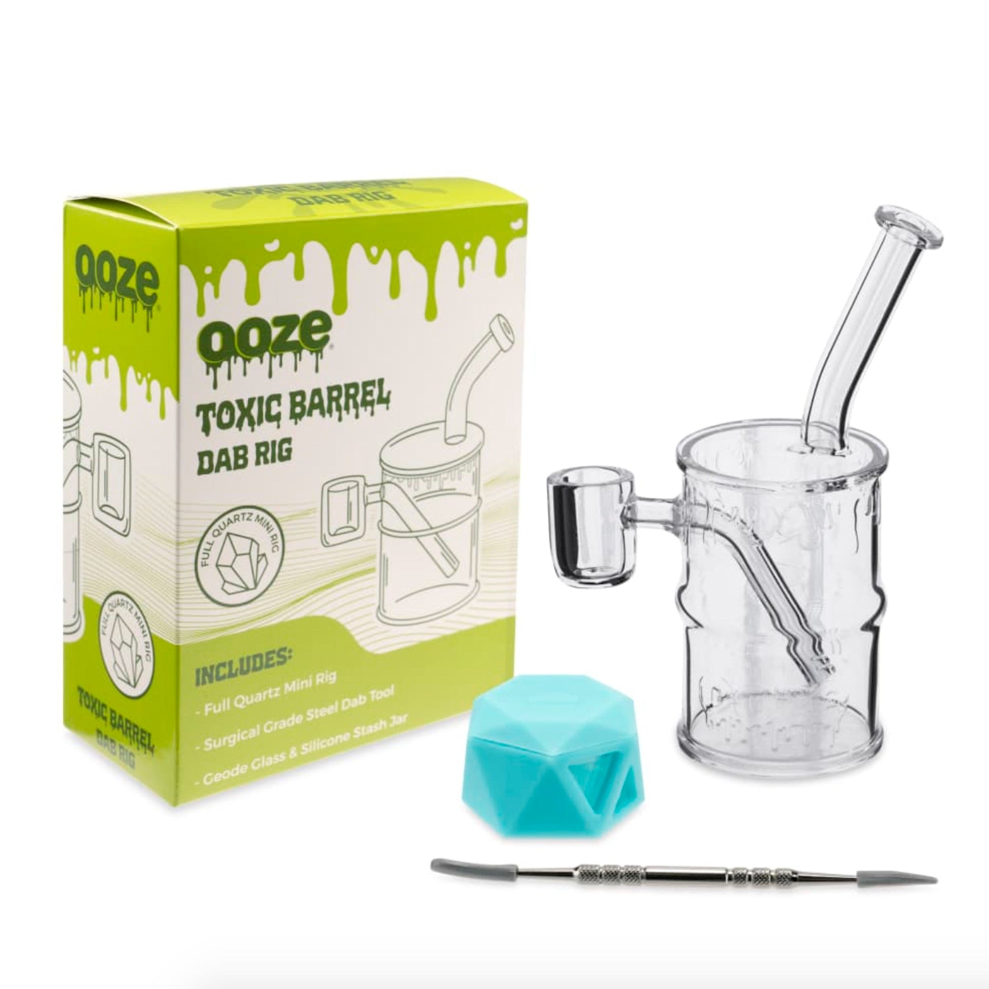 Ooze Toxic Barrel Quartz Dab Rig - 6in