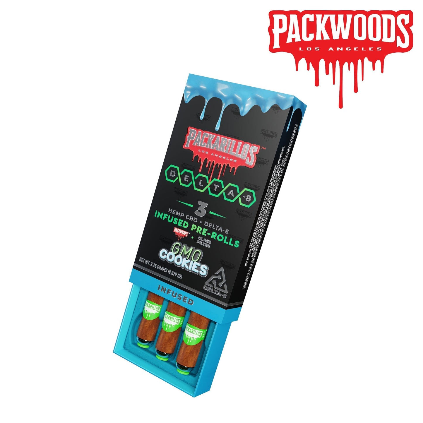 Packwoods Delta 8 Packarillos - 3 Pack GMO Cookies