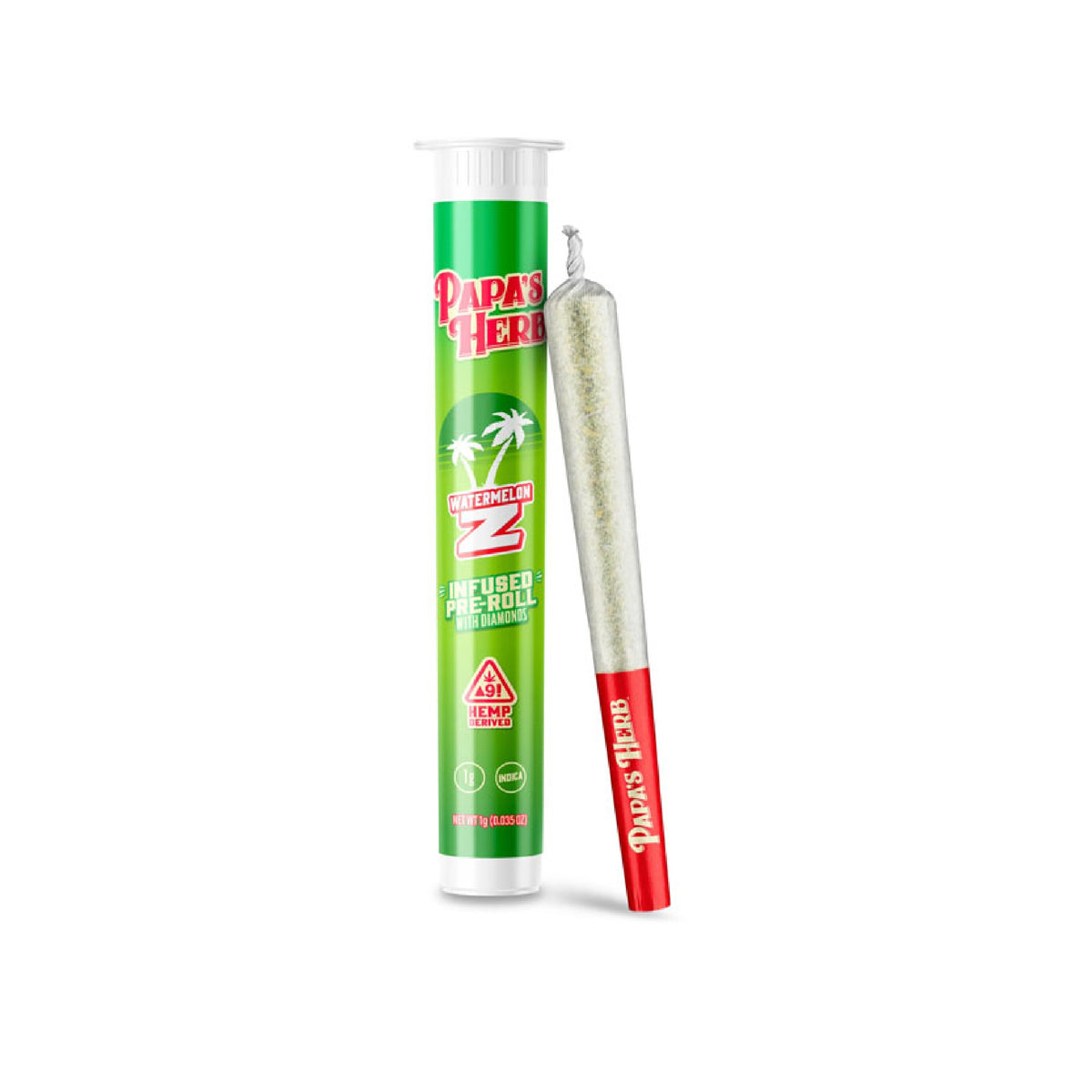 Papa's Herb Infused with Diamonds Pre-Roll - 1g (1ct) Watermelon Z